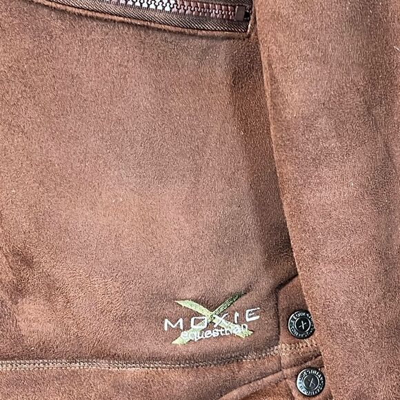 Moxie Equestrian Cavalero Techno Faux Suede Sherpa Stable Jacket Sz M - Picture 7 of 11